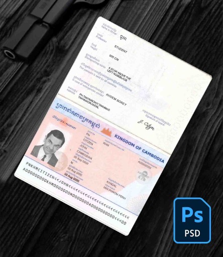 Cambodia Passport PSD